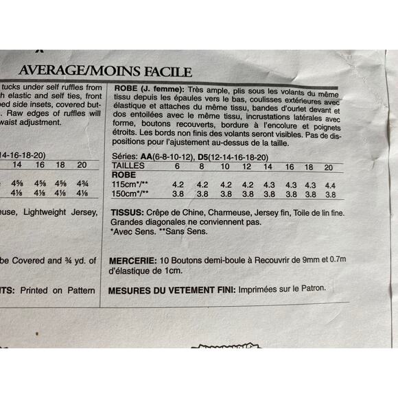 Vogue Pattern 1255 dress tunic boho - Picture 6 of 6